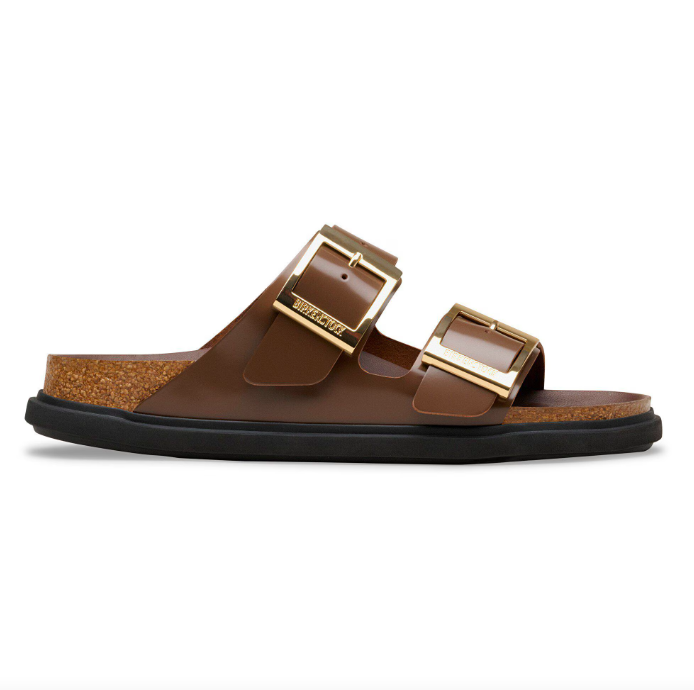 Arizona Droplet Buckle Cuir naturel verni - High-Shine Carafe