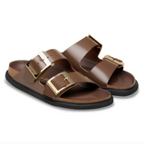 Arizona Droplet Buckle Cuir naturel verni - High-Shine Carafe