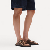 Arizona Droplet Buckle Cuir naturel verni - High-Shine Carafe