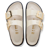 Arizona Droplet Buckle Cuir naturel verni - High-Shine Ecru