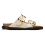 Arizona Droplet Buckle Cuir naturel verni - High-Shine Ecru