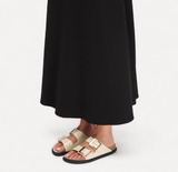 Arizona Droplet Buckle Cuir naturel verni - High-Shine Ecru