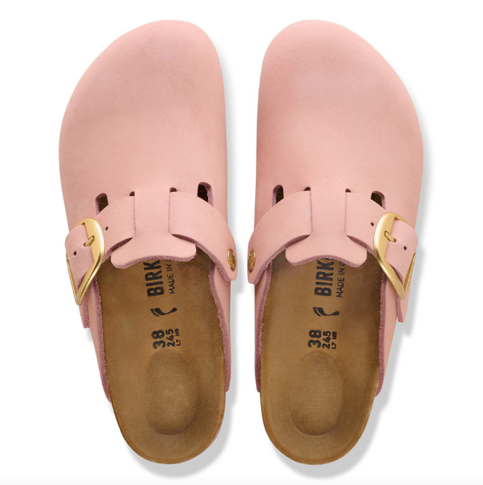Boston Big Buckle Cuir nubuck - Soft Pink