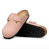 Boston Big Buckle Cuir nubuck - Soft Pink
