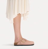 Boston Big Buckle Cuir nubuck - Soft Pink