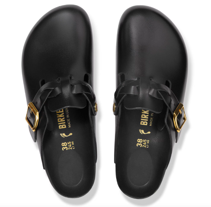 Boston Braided Cuir naturel - Black New Dressy Leather