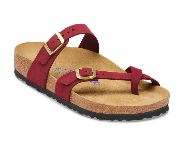 Mayari Lit de pied souple Cuir nubuck - Rouge