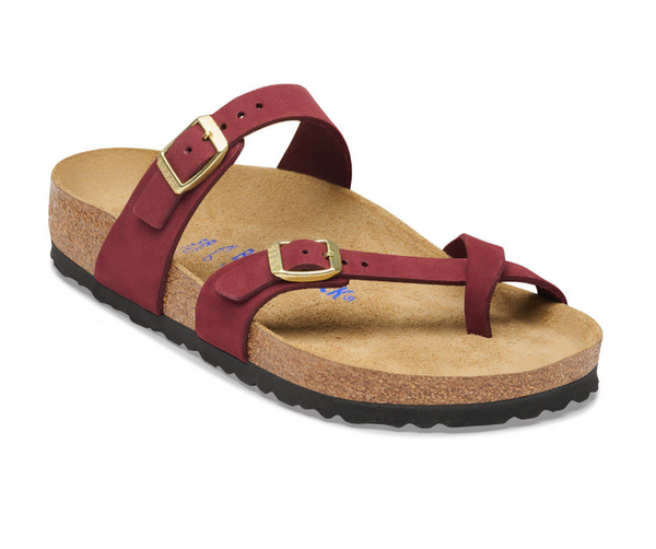 Mayari Lit de pied souple Cuir nubuck - Rouge