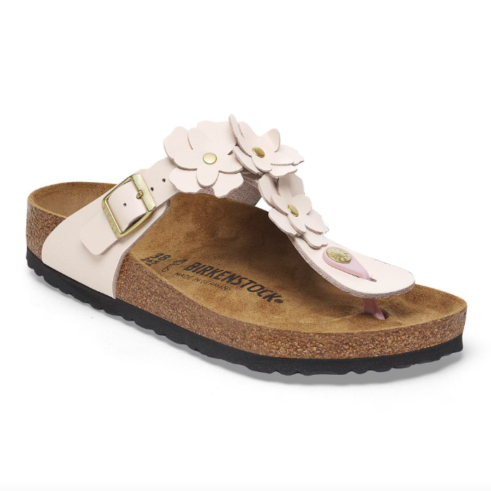 Gizeh Flower Embellishment Cuir naturel - Rose clair