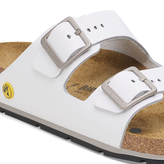 Arizona PRO ESD Cuir naturel enduit - White