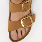 Arizona Big Buckle Cuir nubuck - Mink