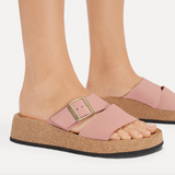 Almina Cuir nubuck - Pink Clay