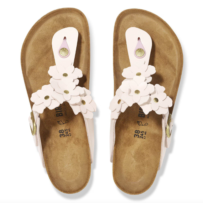 Gizeh Flower Embellishment Cuir naturel - Rose clair
