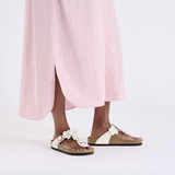 Gizeh Flower Embellishment Cuir naturel - Rose clair