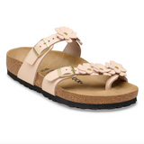 Mayari Flower Embellishment Cuir naturel - Rose clair