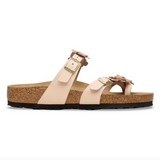 Mayari Flower Embellishment Cuir naturel - Rose clair