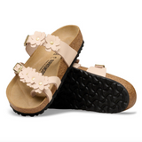 Mayari Flower Embellishment Cuir naturel - Rose clair