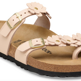 Mayari Flower Embellishment Cuir naturel - Rose clair