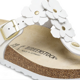 Gizeh Flower Embellishment Cuir naturel - Blanc