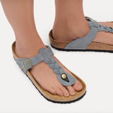 Gizeh Braided Cuir huilé - Basalt Gray