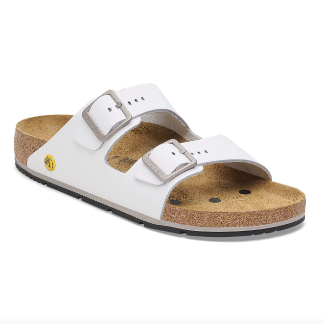 Arizona PRO ESD Cuir naturel enduit - White