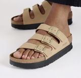 Florida Flex Platform Cuir nubuck - Sandcastle