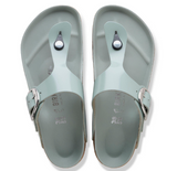 Gizeh Big Buckle Cuir naturel verni - High-Shine Pure Sage