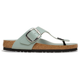 Gizeh Big Buckle Cuir naturel verni - High-Shine Pure Sage