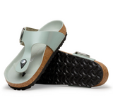 Gizeh Big Buckle Cuir naturel verni - High-Shine Pure Sage