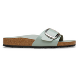 Madrid Big Buckle Cuir naturel verni - High-Shine Pure Sage