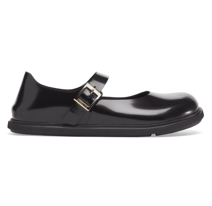 Mantova Cup Sole Cuir naturel verni - Noir brillant