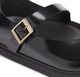 Mantova Cup Sole Cuir naturel verni - Noir brillant
