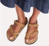 Mayari Lit de pied souple Cuir nubuck - Beige