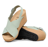 Samira Cuir nubuck - Pure Sage