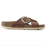 Siena Big Buckle Cuir huilé  Cognac
