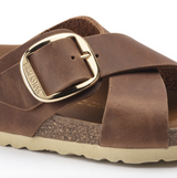 Siena Big Buckle Cuir huilé  Cognac