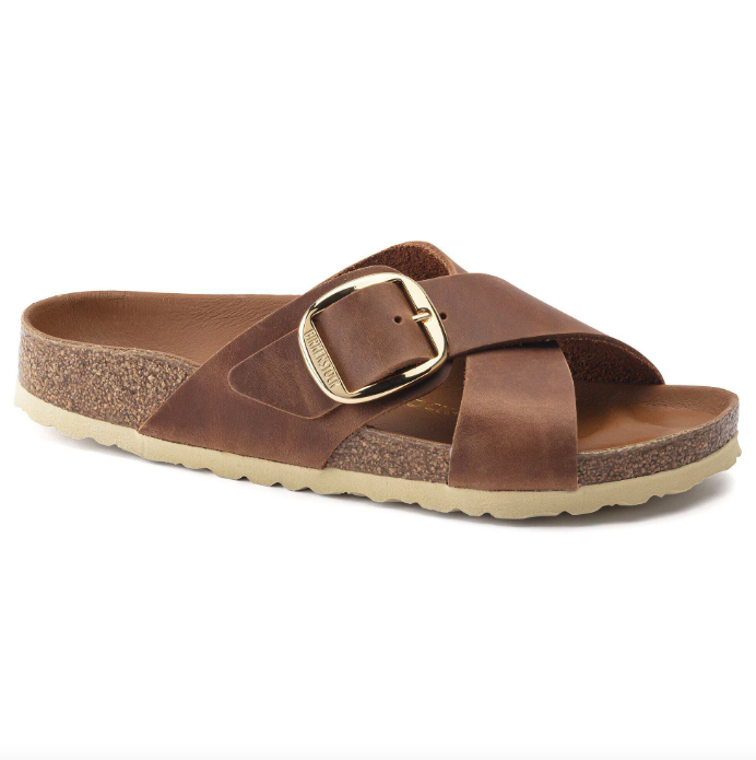 Siena Big Buckle Cuir huilé  Cognac
