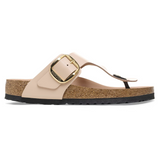 Gizeh Big Buckle Cuir naturel verni - High-Shine New Beige